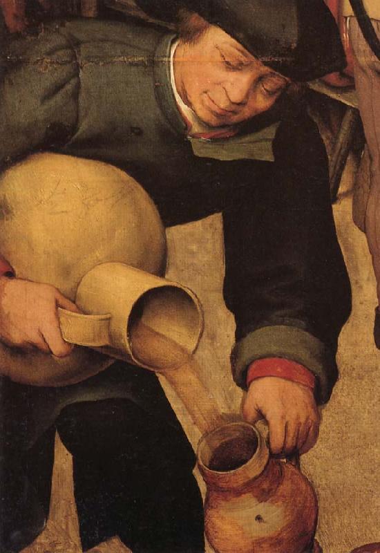 BRUEGEL, Pieter the Elder Details of Peasant Wedding Feast oil painting image